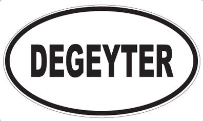 DEGEYTER - Oval Sticker
