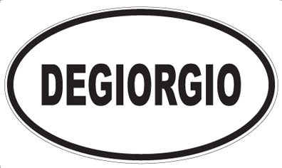 DEGIORGIO - Oval Sticker