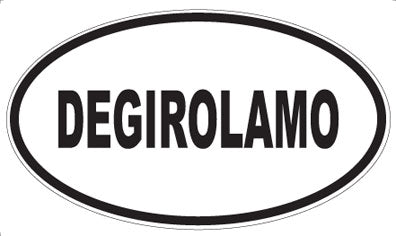 DEGIROLAMO - Oval Sticker
