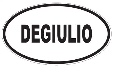 DEGIULIO - Oval Sticker