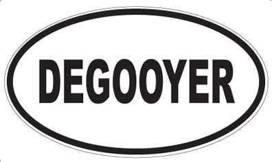 DEGOOYER - Oval Sticker