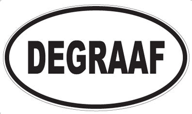 DEGRAAF - Oval Sticker