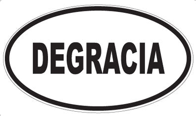 DEGRACIA - Oval Sticker
