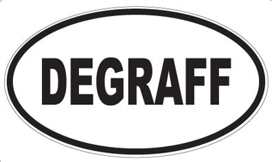 DEGRAFF - Oval Sticker