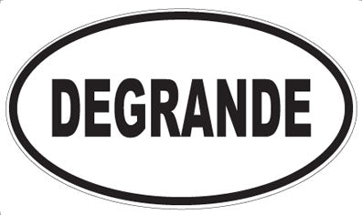 DEGRANDE - Oval Sticker