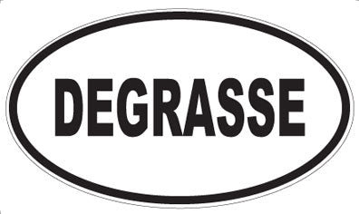 DEGRASSE - Oval Sticker