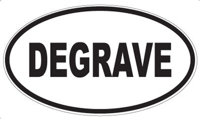 DEGRAVE - Oval Sticker