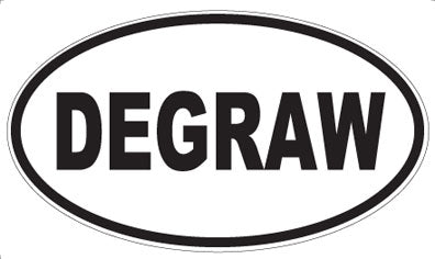 DEGRAW - Oval Sticker