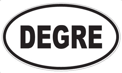 DEGRE - Oval Sticker