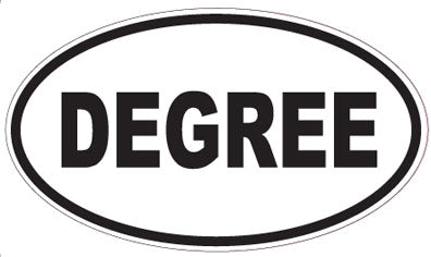 DEGREE - Oval Sticker