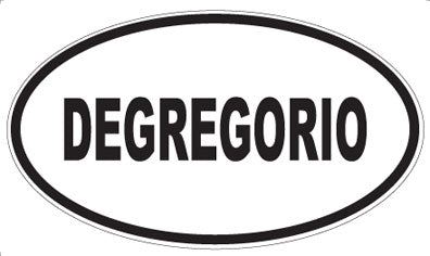 DEGREGORIO - Oval Sticker