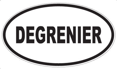 DEGRENIER - Oval Sticker