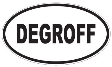 DEGROFF - Oval Sticker