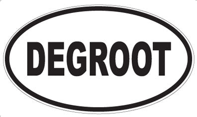 DEGROOT - Oval Sticker