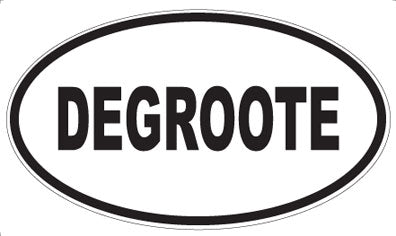 DEGROOTE - Oval Sticker