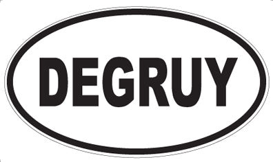 DEGRUY - Oval Sticker