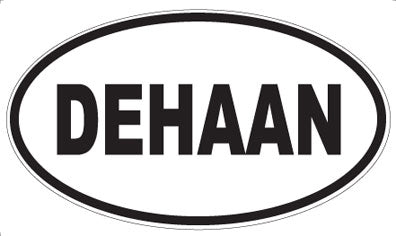 DEHAAN - Oval Sticker