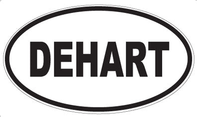DEHART - Oval Sticker