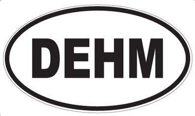 DEHM - Oval Sticker