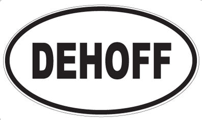 DEHOFF - Oval Sticker