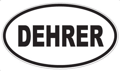 DEHRER - Oval Sticker