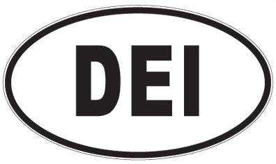 DEI - 3 Letter Initials Oval Sticker