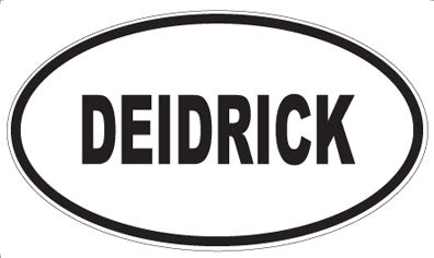 DEIDRICK - Oval Sticker
