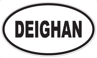 DEIGHAN - Oval Sticker
