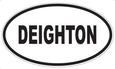 DEIGHTON - Oval Sticker