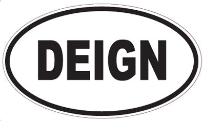 DEIGN - Oval Sticker