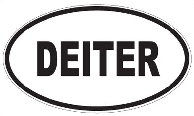DEITER - Oval Sticker