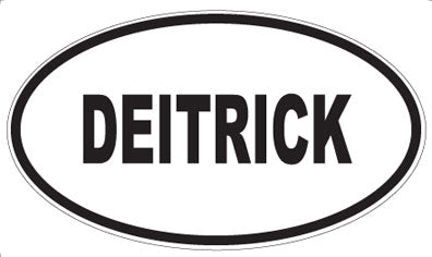 DEITRICK - Oval Sticker