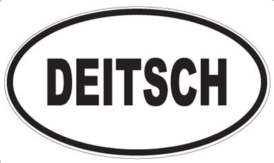 DEITSCH - Oval Magnet