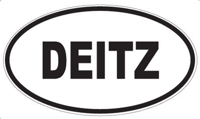 DEITZ - Oval Sticker