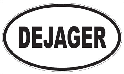DEJAGER - Oval Sticker