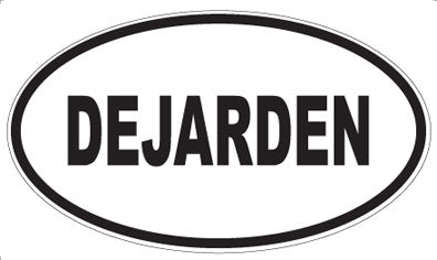 DEJARDEN - Oval Sticker