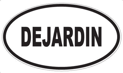 DEJARDIN - Oval Sticker