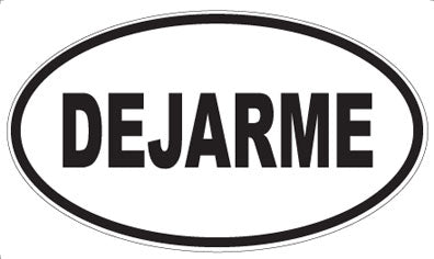 DEJARME - Oval Sticker