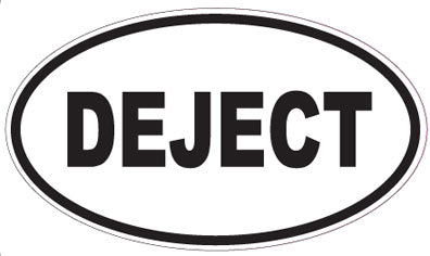 DEJECT - Oval Sticker