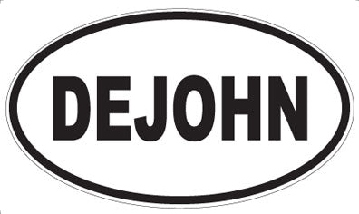 DEJOHN - Oval Sticker