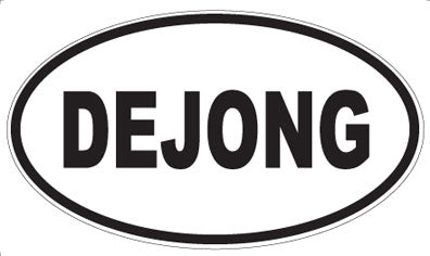 DEJONG - Oval Sticker