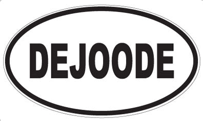 DEJOODE - Oval Sticker