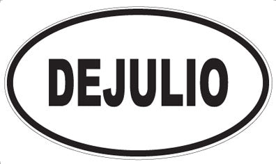 DEJULIO - Oval Sticker