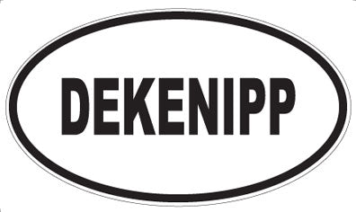DEKENIPP - Oval Sticker
