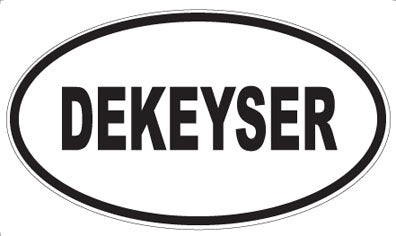 DEKEYSER - Oval Sticker