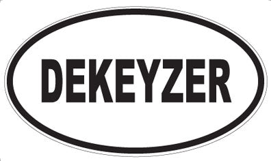 DEKEYZER - Oval Sticker