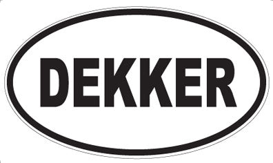 DEKKER - Oval Sticker