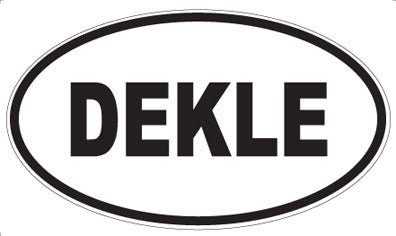 DEKLE - Oval Sticker
