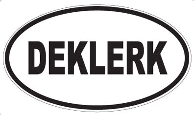 DEKLERK - Oval Sticker