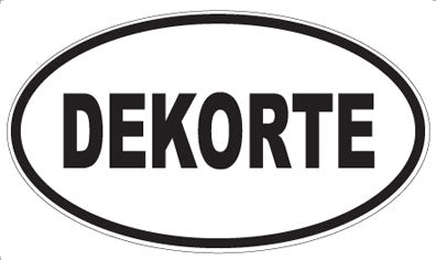 DEKORTE - Oval Sticker